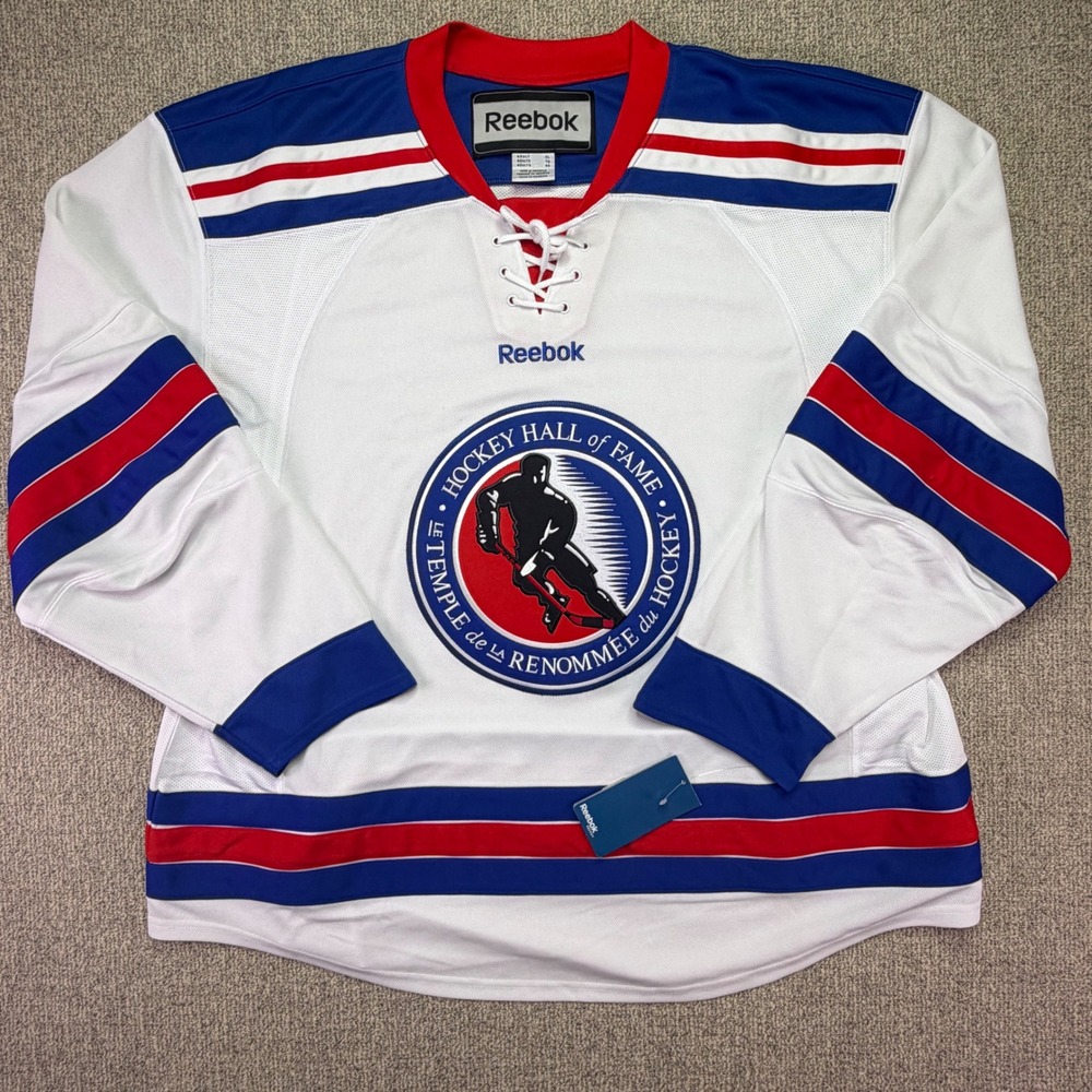 Reebok Hockey Hall of Fame Gamewear Jersey White Mens XL New With Tags NWT